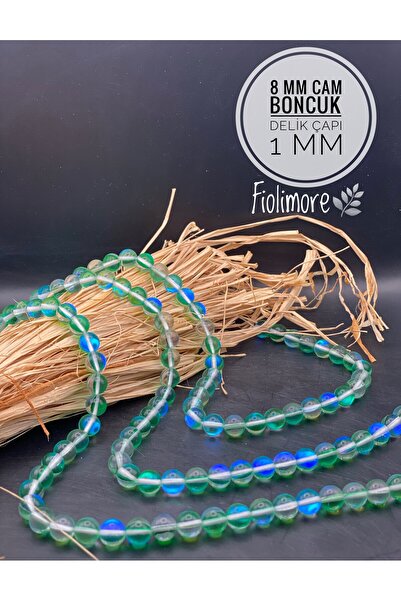 Fiolimore 8 mm Ab Plated Glass Beads (1 String 40 Pieces) Iridescent Rainbow ...