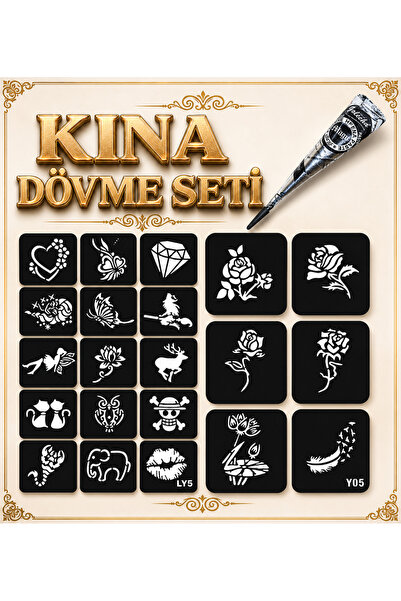 Kına Dövme Geçici Dövme Seti 2