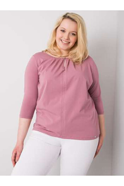 Basic Feel Good Bluza Dama, BASIC FEEL GOOD, Bumbac, Maneca 3/4, Roz inchis, ...