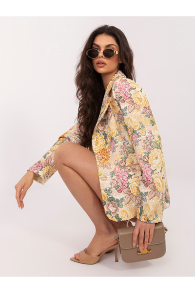 Italy Moda Women's Jacket, ITALY MODA, Polyester, Long Sleeve, Yellow, model ...
