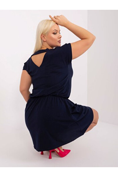 LILYROSE Rochie Dama, Lily Rose, Bumbac, Rochie evazata, Bleumarin, model EM-...