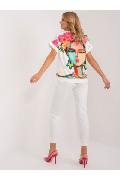 rue parıs Compleu Dama, RUE PARIS, Poliester, Maneca scurta, Ecru, model DHJ-...