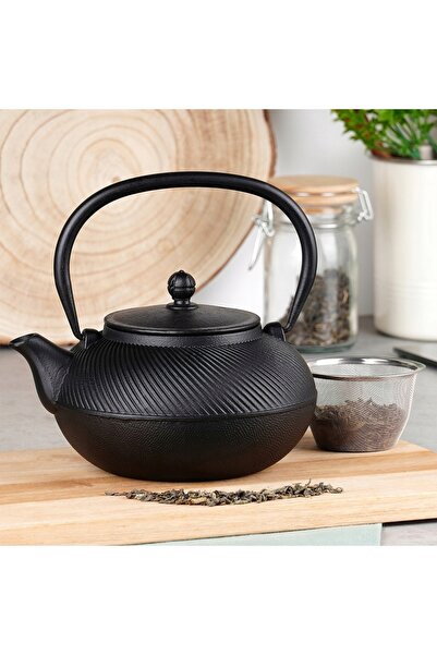 Vilde Ceainic de sticlă cu infuzor și filtru pentru ceai de plante, 1L