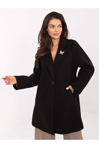 rue parıs Palton Dama, RUE PARIS, Poliester, Maneca lunga, Negru, model IT-FL...