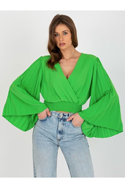 Italy Moda Bluza Dama, ITALY MODA, Poliester, Maneca lunga, Verde deschis, mo...