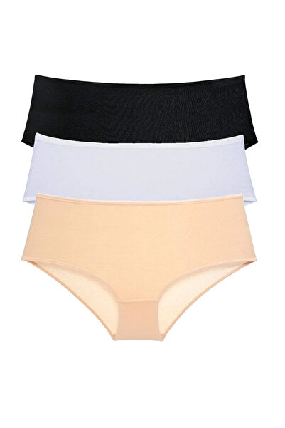 mtm My The Mall Clothing 3 Pieces Women's High Waist Bato Panties Black White...