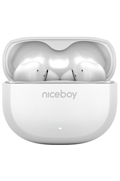 Niceboy Căști intraauriculare Pins 4 Arctic White Albe ANC BT 6.0 IPX4 Până l...