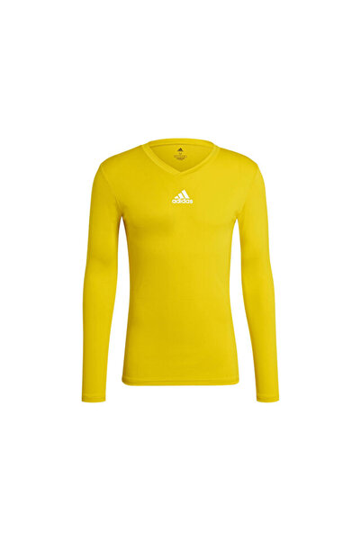 adidas Team Base Tee Men's Football Training Long Sleeve T-Shirt Gn7506 Yellow