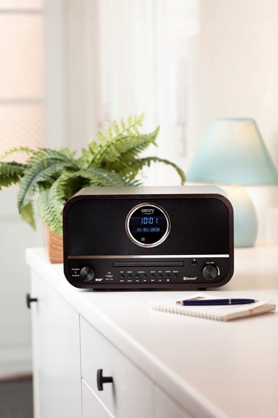 CAMRY Radio de bucătărie portabil, din lemn, retro, Bluetooth, USB, DAB+, LCD...