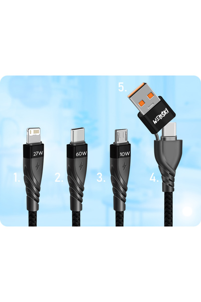 NO BRAND Suport cu clemă pentru bord + Încărcător auto rapid QC + Cablu USB