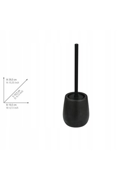 Wenko Perie de toaletă cu rezervor, set de baie ceramic negru