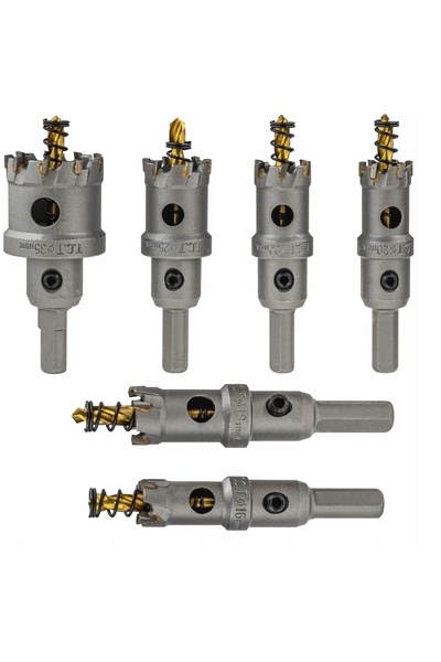 Vorfal Set de burghie pentru ochiuri TCT 16-35 mm pentru burghie din titan pe...