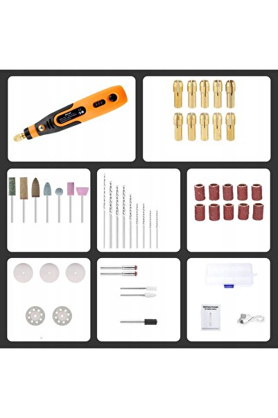 Hilda MINI POLIZOR-GRĂTOR MULTIFUNCȚIONAL 3,6V 3mm 900mAh + KIT ACCESORII