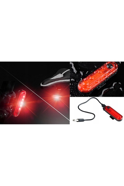 innature Lampă puternică pentru bicicletă, lumină LED față + spate, 1200lm, l...