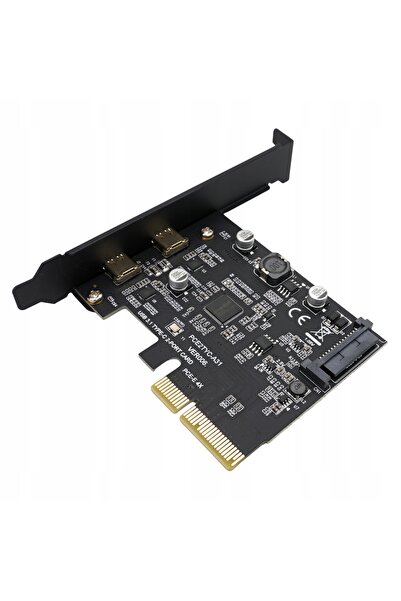 NO BRAND Placă adaptor pentru computer PCI PCIe 2X la USB C 3.1 Gen2 10Gbps c...