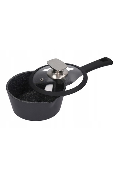 ZWIEGER Oală cu capac Black Stone 16cm 1.3l din aluminiu, termorezistentă