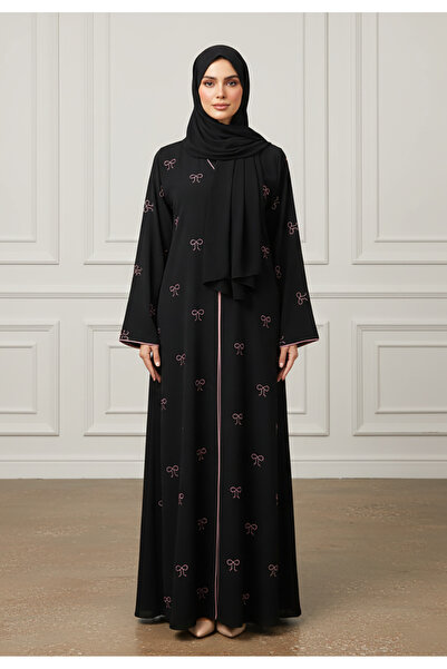 Nukhbaa Classic Black with Pastel Pink accents-893