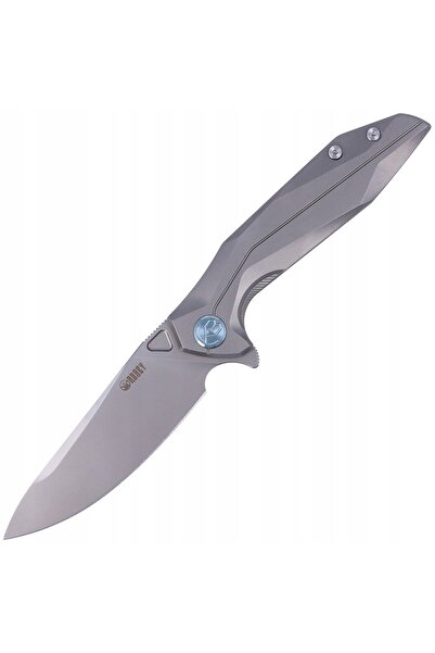 KUBEY Cuțit pliabil EDC Nova Frame Lock Gri Titan, Beadblasted 14C28N