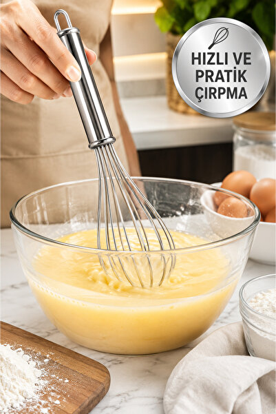 MEDUSHOP Stainless Steel Kitchen Whisk 28cm Hand Mixer Wire Whisk Egg Cream S...