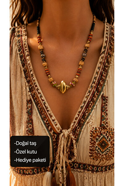 HER ŞEY NOTA www.herseynota.com Natural Stone Liora Bohemian Women's Necklace...