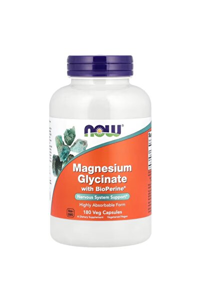 Now Foods Magnesium Glycinate With BioPerine, NOW Foods, 180 capsule