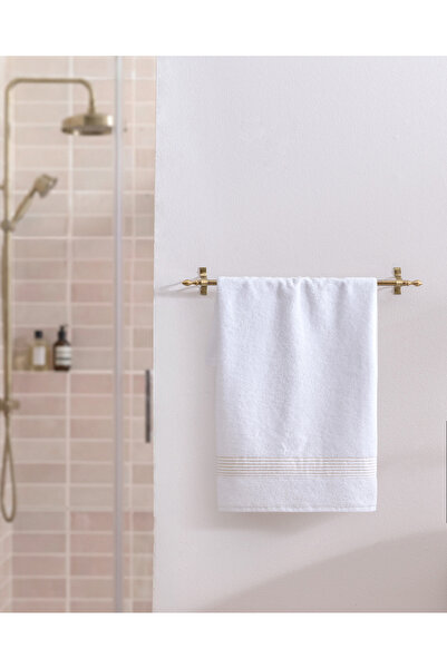Madame Coco Noemie 100% Cotton Face Towel - White/Gold - 50X76 cm