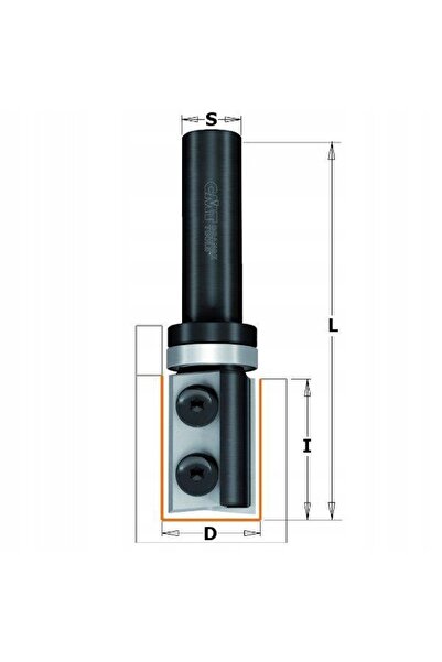 CMT 656.190.11 Freză HM D=19 I=28,3 L=68,5 S=8 Z=2