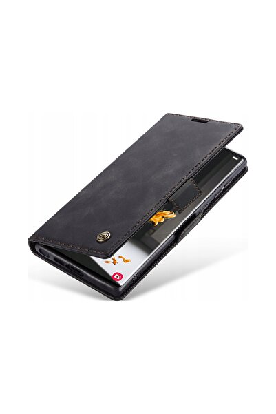 spacecase Husă tip carte din piele pentru Galaxy S23 Ultra, cu portofel + fol...
