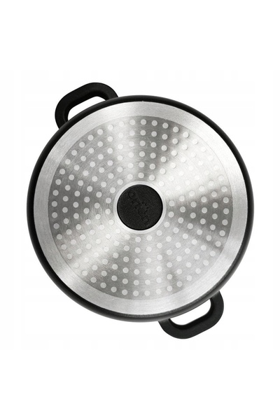 Orion Oală din granit cu capac pentru gătit, fierbere, coacere, 16 cm, 1.4L, ...