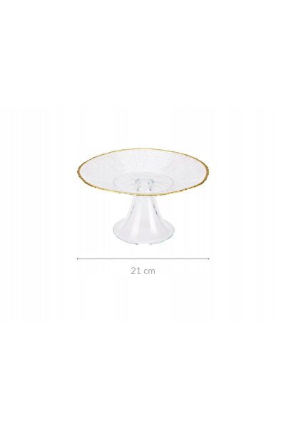 Koopman International Patera GOLD GLASS suport pentru tort, deserturi și gust...
