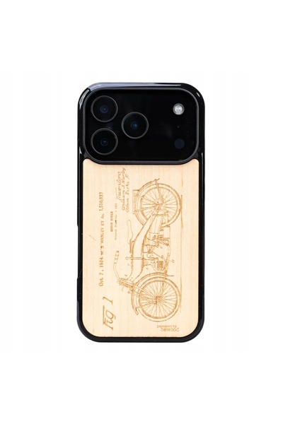 BewooDesign Husă din lemn Bewood pentru iPhone 17 Pro HARLEY PATENT ANIEGRE
