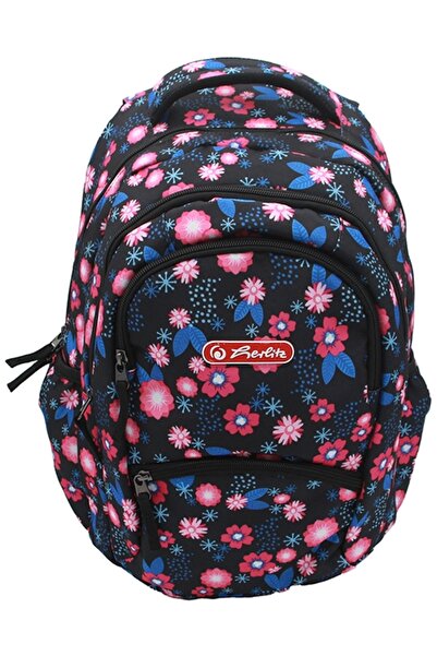 Herlitz Rucsac Zipper Pro, Flowers,
