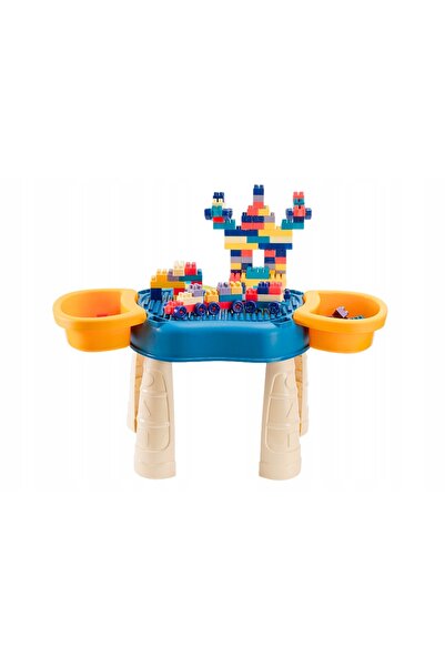 LeanToys Masă multifuncțională 4 în 1: Blocuri de construcție, Pescuit, Desen...