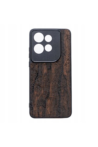 BewooDesign Husă din lemn pentru Motorola Edge 50 Neo / 60 Neo AZTEC CALENDAR...