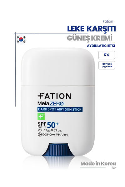 Fation MelaZERO Leke Karşıtı Sun Stick | SPF 50+ PA+++ | Hexylresorcinol ve G...