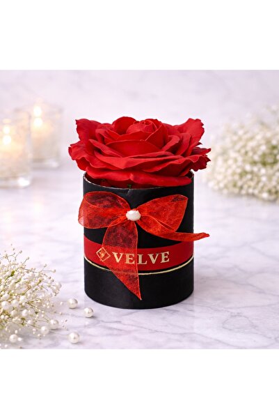 velve Aranjament My Love, Trandafir de sapun in forma de inima ambalat in cut...