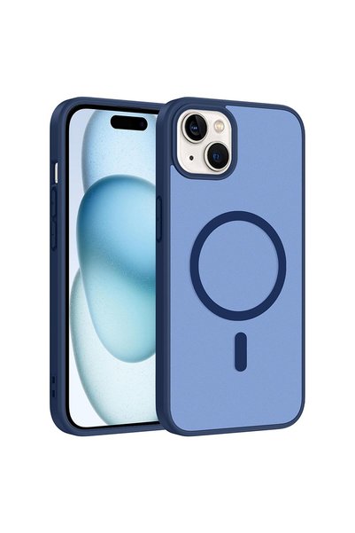 Microsonic Apple iPhone 15 Compatible Case Magsmoke Neo Navy Blue