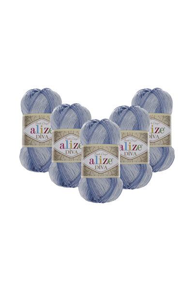 Alize Νήμα Πλεξίματος Diva Batik 5 Τεμάχια (3282) 100 γρ. 350 μ. 100% Ακρυλικ...