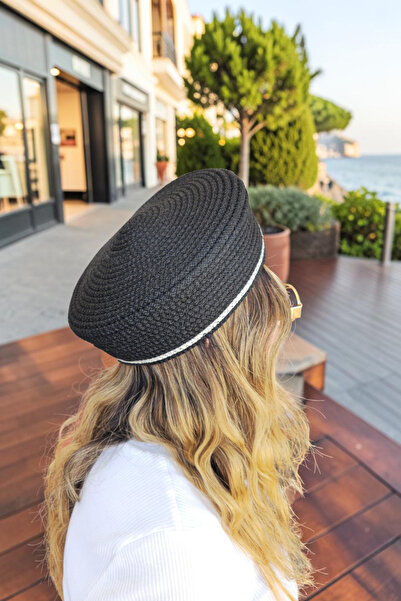 KAAN HOME Handmade Jute Straw Look French Beret Women's Hat Beret – Four Seas...