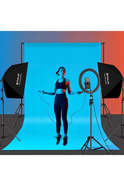 PULUZ Set studio foto Softbox LED 50 x 70 cm + stativ, bec LED, geantă