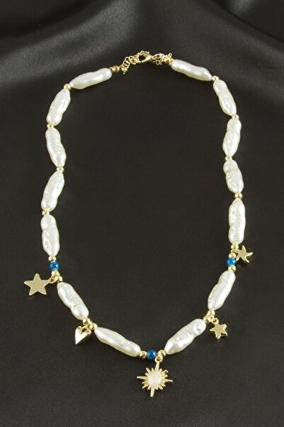 Generic Brand Star Pearl Necklace - Yellow