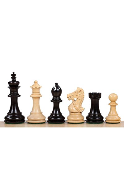 Sunrise Chess & Games Kings Bridal Ebonised Chess Pieces 3.5''