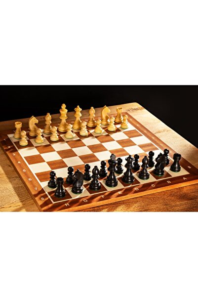 Sunrise Chess & Games Set de șah de turneu nr. 6 - tablă de 58 mm + piese Ger...