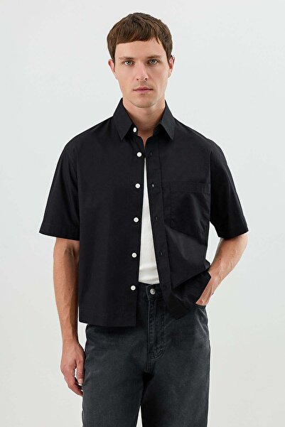 Antioch Black Boxy Fit Men's Shirt
