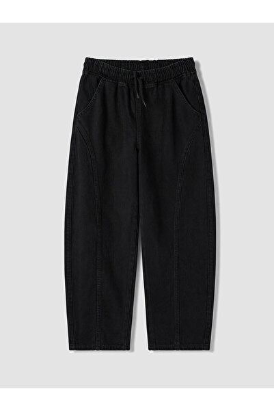 LC Waikiki Lcw Kids Black Barrel Fit Boy's Jean Pants with Nevavm Difference