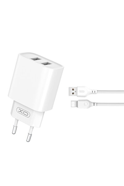 OEM XO wall charger CE02C 2x USB 2,1A white – Φορτιστής Ταχείας Φόρτισης Τοίχ...