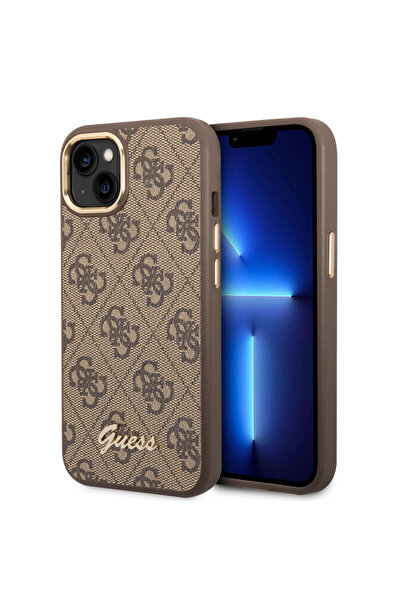 OEM Guess “4G Logo Collection” Script Metal Logo Θήκη προστασίας από δερματίν...