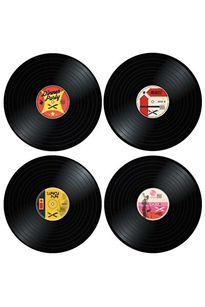 OEM Vinyl Placemats - Σουπλά Βινυλίου - Σετ 4 Τεμαχίων για Λάτρεις της Μουσικής