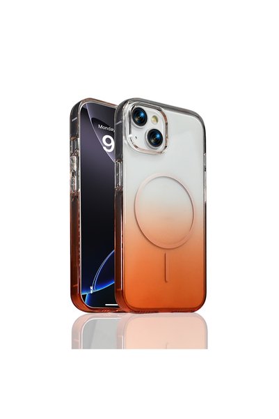 Pazarplus iPhone 13 Case Color Transition Magsafe Transparent Camera Raised S...