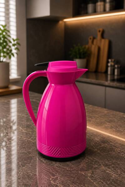 Decopat 1 Liter Special Design Glass Thermos 12 Hours Hot / 24 Hours Cold